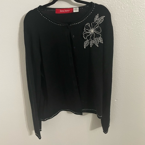 Zena Sweaters - Zena Jeans Black cardigan size L